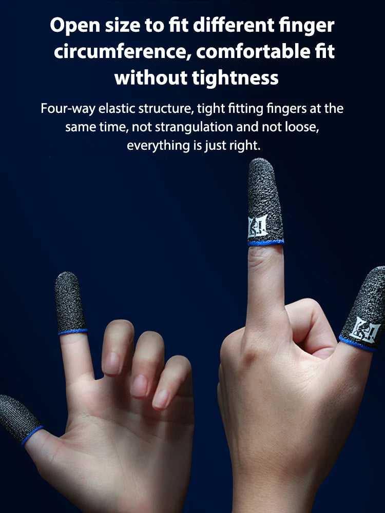 1Pair Finger Glove Fingertips Cot Sweatproof Gaming Finger Sleeves Breathable Game Controller Finger Sleeve for PUBG Mobile Game