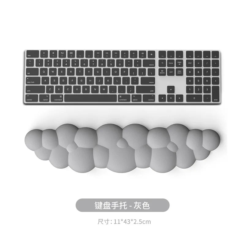 Cloud Memory Foam Wrist Rest Keyboard Mouse Pad Ergonomic Desk Mat for Office Gaming 10 Colors 3 Piece Set
