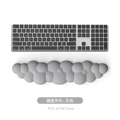 Cloud Memory Foam Wrist Rest Keyboard Mouse Pad Ergonomic Desk Mat for Office Gaming 10 Colors 3 Piece Set