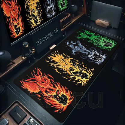 Japan Anime Gamer Mouse Pad E-eevee Cabinet Kawaii Tablepad XXL P-pokemon Keyboard Rug Laptop PC Gaming Rubber Extended DeskMats Deals 4 U  Gaming Accessories Deals 4 U