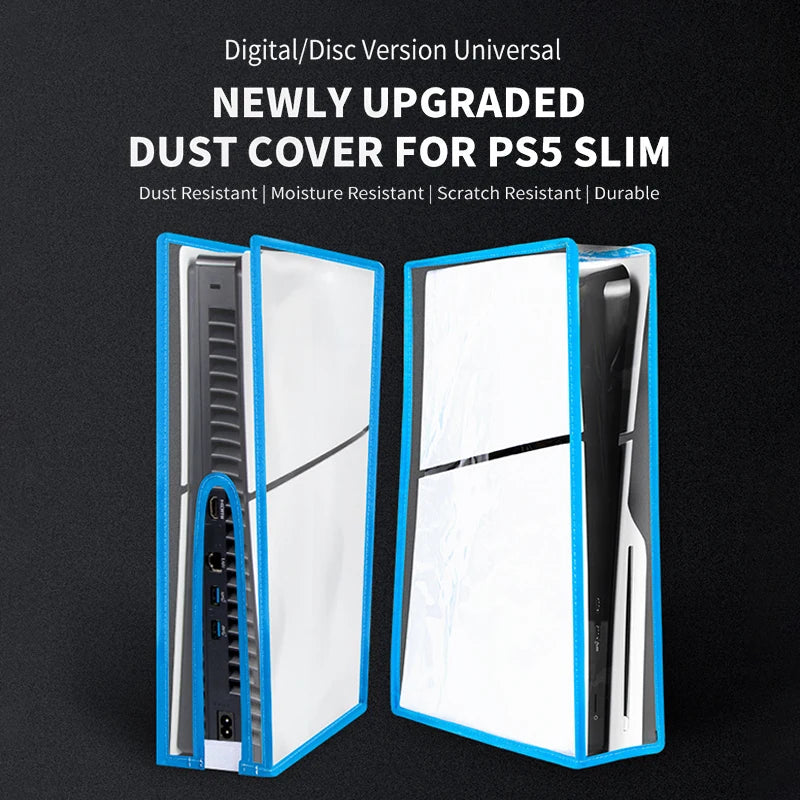 For PS5 Slim Console Dust Cover Dustproof Transparent Case Dustprevent Bag Game Accessories For Disc Version & Digital Edition
