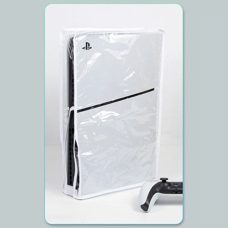 For PS5 Slim Console Dust Cover Dustproof Transparent Case Dustprevent Bag Game Accessories For Disc Version & Digital Edition