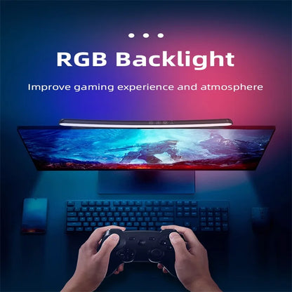 Curved LED Monitor Light Bar Rgb Computer Screen Lamp Stepless Dimming Backlight Hanging Laptops Gaming Gamer Office Lighting