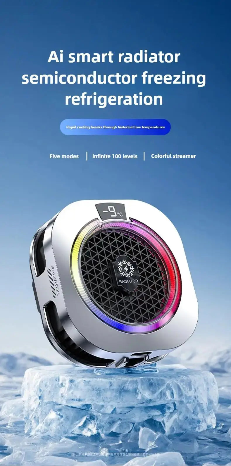 NEW TH16 Pro Mobile Cooler 24W Magnetic/Back-clip Ice Cooling Radiator Digital Display RGB Light Gaming Temperature Control Deals 4 U  Mobile Gaming Deals 4 U
