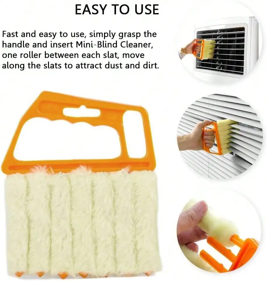 Venetian Blind Cleaning Brush, Detachable Washable 7 Blades Dust Remover, Handheld Mini Cleaning Tool. Efficiently clean window Deals 4 U   Deals 4 U