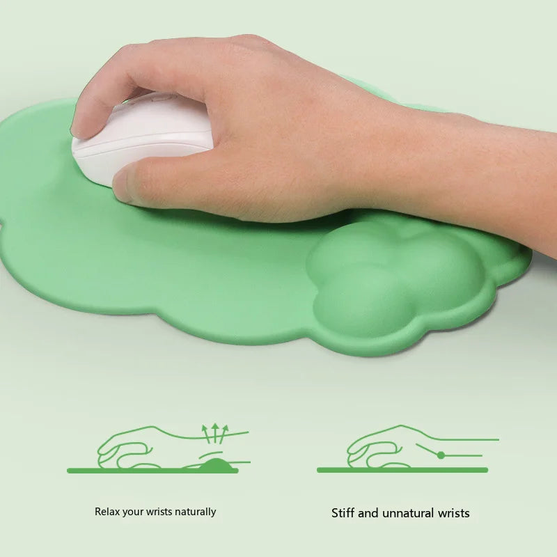 Cloud Memory Foam Wrist Rest Keyboard Mouse Pad Ergonomic Desk Mat for Office Gaming 10 Colors 3 Piece Set