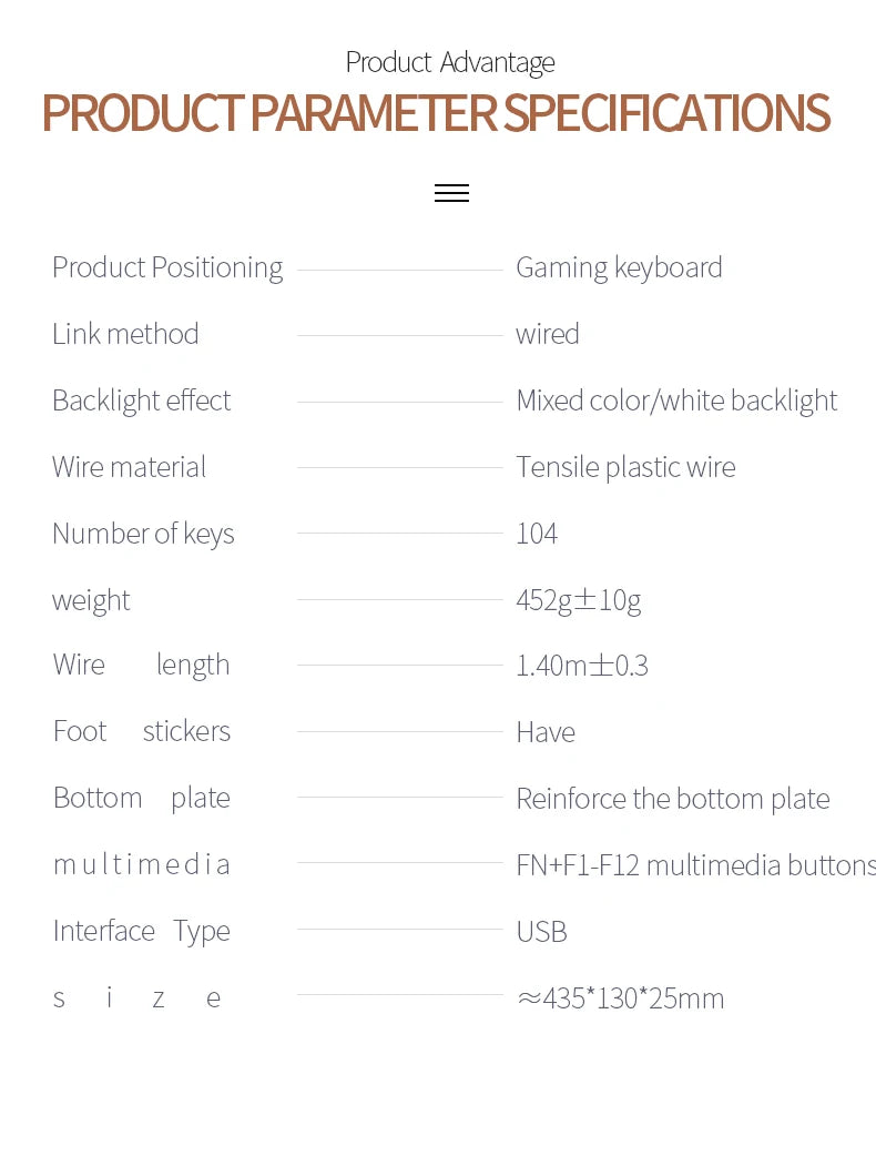 104 Keys Gaming Keyboard Wired Keyboard Color Matching Backlit Mechanical Feel Computer E-sports Peripherals for Desktop Laptop Deals 4 U   Deals 4 U