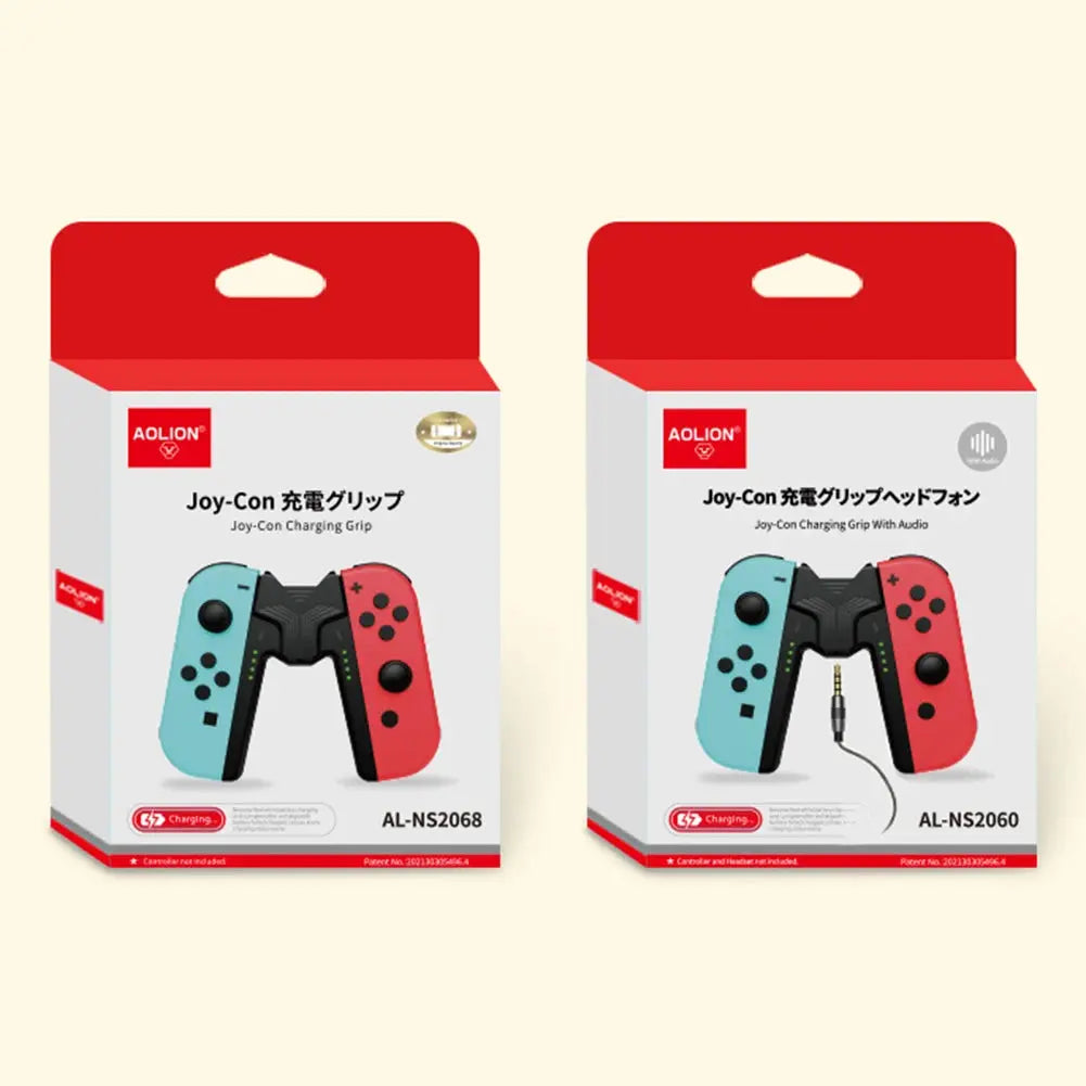 Aolion Portable Charging Grip Bracket For Nintendo Switch/OLED For Joy-con Controller Charging Dock For Switch Game Accessories Deals 4 U  Console Accessories Deals 4 U