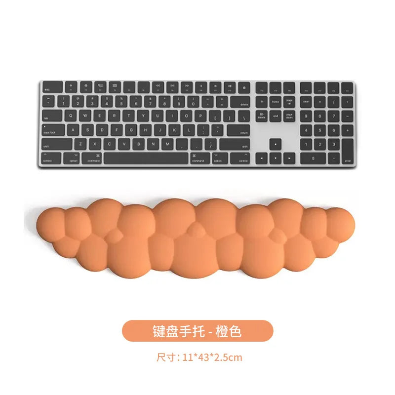 Cloud Memory Foam Wrist Rest Keyboard Mouse Pad Ergonomic Desk Mat for Office Gaming 10 Colors 3 Piece Set