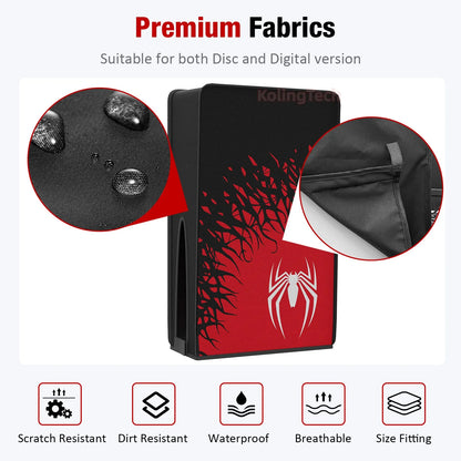 Nylon Dust Cover Skin for PS5 Slim Soft Neat Lining Dust Guard Anti Scratch Waterproof Sleeve for Sony Playstation5 Slim Disc
