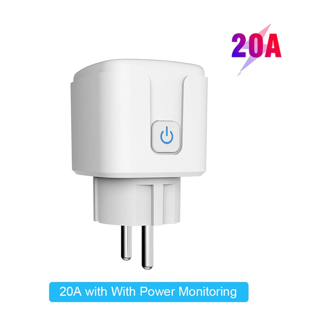 Tuya Smart Socket EU16A/20A Wifi Smart Plug With Power Monitoring Smart Life APP Remote Control Support Google Assistant Alexa Deals 4 U   Deals 4 U