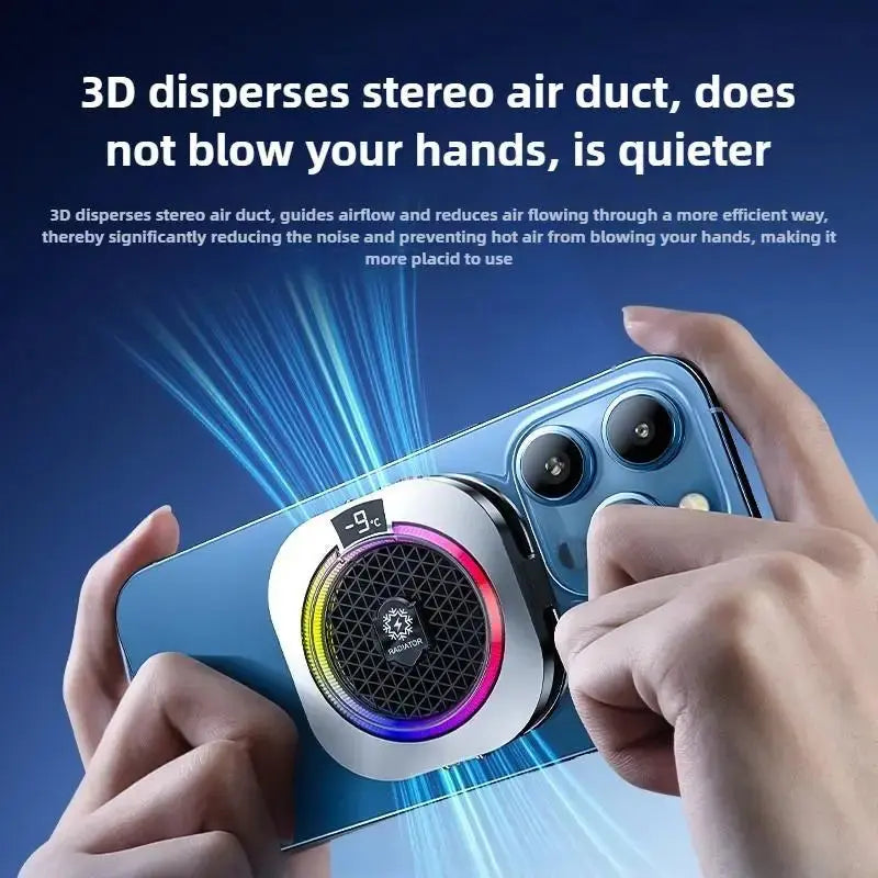 NEW TH16 Pro Mobile Cooler 24W Magnetic/Back-clip Ice Cooling Radiator Digital Display RGB Light Gaming Temperature Control Deals 4 U  Mobile Gaming Deals 4 U