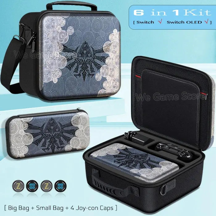 Travel Carrying Case For Nintendo Switch OLED Console Gaming Accessories High Quality Portable Storage Messenger Bag Hard Shell Deals 4 U  Console Accessories Deals 4 U
