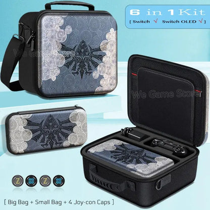 Travel Carrying Case For Nintendo Switch OLED Console Gaming Accessories High Quality Portable Storage Messenger Bag Hard Shell Deals 4 U  Console Accessories Deals 4 U