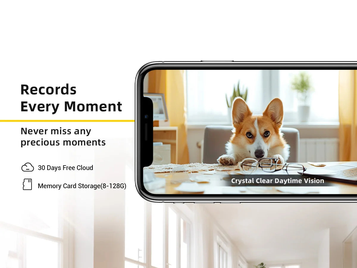 Boykeep 2K Pet Dog Camera with Phone App, 5G/2.4GHz WiFi Indoor Security Baby Camera, 360° Pan & Tilt, 2-Way Audio, Night Vision Deals 4 U   Deals 4 U