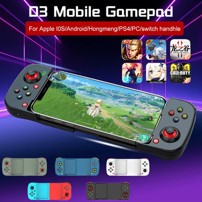D3 TypeC Telescopic Mobile Phone Gamepad Bluetooth-compatible 5.0 Wireless Game Controller For PUBG Android iOS for Switch PS4/3