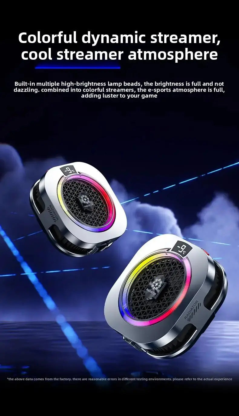 NEW TH16 Pro Mobile Cooler 24W Magnetic/Back-clip Ice Cooling Radiator Digital Display RGB Light Gaming Temperature Control Deals 4 U  Mobile Gaming Deals 4 U