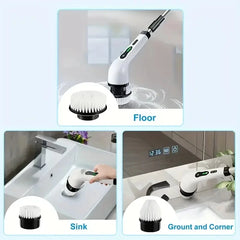 1 Set, Electric Cleaning Brush, Wireless Electric Rotating Scrubber, 7 Brush Heads and Adjustable Extension Handle, Bathroom Cleaning Brush, Household Cleaning Tools Deals 4 U   Deals 4 U
