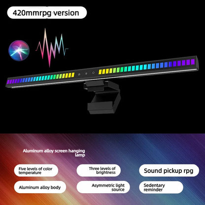 Computer Monitor Light Bar RGB Music Rhythm Screen Hanging Lights Dimming Desk Lamp Reading Gaming Table Lighting