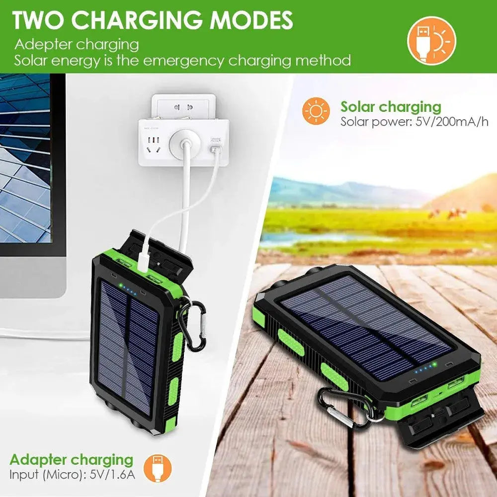 Solar Power Bank 80000mAh Portable Charging Poverbank External Battery Charger Strong Light LDE Light for All Smartphones Deals 4 U  Mobile Gaming Deals 4 U