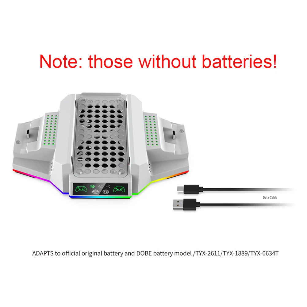 RGB Cooling Stand Charging Station Dock with USB 2.0 Port Cooling Fan & Charging Stand for Xbox Series X Console & Controller
