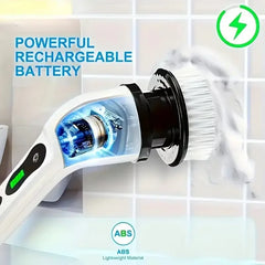 Cordless Electric Spin Scrubber Multipurpose, Cleaning Brush for Kitchen Bathroom Toilet Floor, Hair Broom Mop Household Gadget Deals 4 U   Deals 4 U