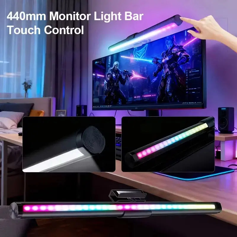 LED Desk Lamp Monitor Light Bar Eye-Care Stepless Table Lamp Dimming Lighting Computer Monitor Screen Light Bar for Work Gaming Deals 4 U  RGB Hexagon Wall Lights Deals 4 U