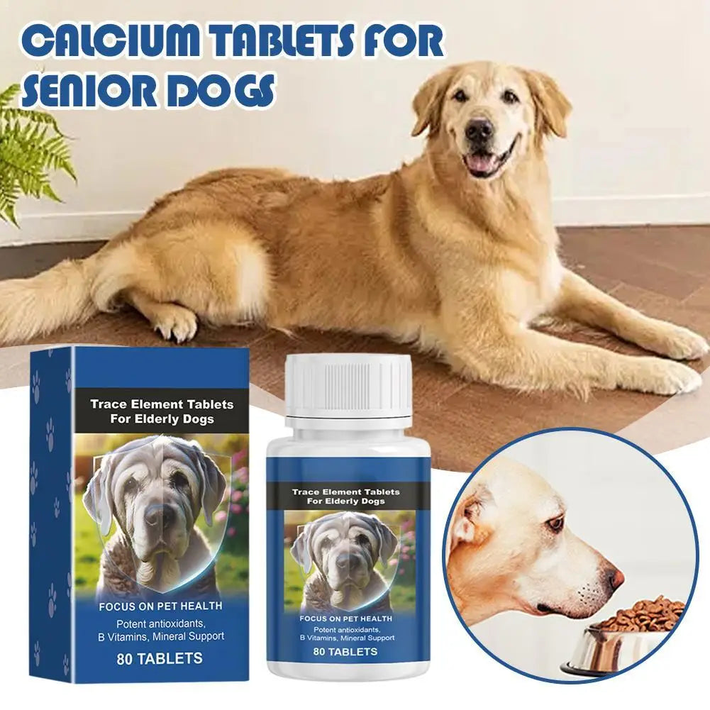 Trace Tablets For Elderly Dogs 80 Tablets Potent Antioxidants Mineral Joint Health Immune System Wellness Supplement Deals 4 U   Deals 4 U