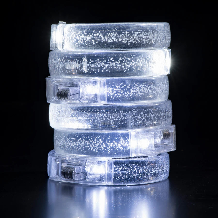Led White Bracelets Light Up Party Favors Glow in the Dark Party Supplies Neon Sunglasses LED Rings Bracelets Wedding Decoration Deals 4 U   Deals 4 U