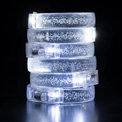 Led White Bracelets Light Up Party Favors Glow in the Dark Party Supplies Neon Sunglasses LED Rings Bracelets Wedding Decoration Deals 4 U  Gaming Accessories Deals 4 U