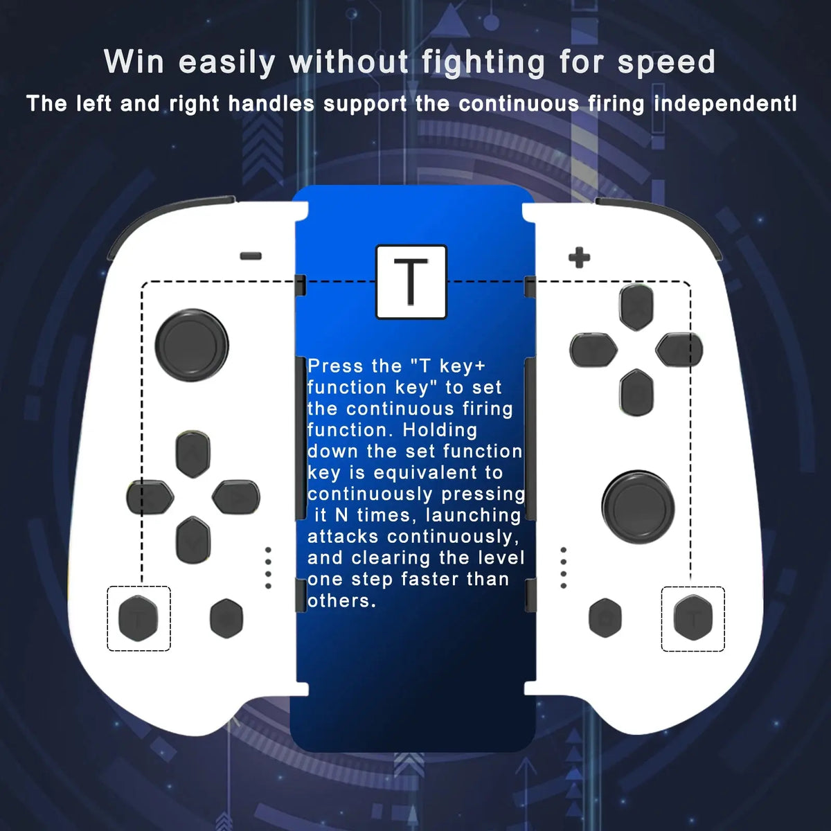 GAMINJA Wireless Joypad Controller for Switch Game Console with RGB Lamp L/R Handle Grip Wake up Screenshot Function Deals 4 U  Mobile Gaming Deals 4 U