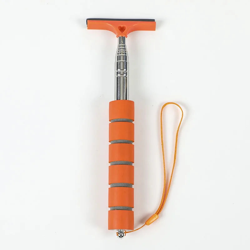Car Rearview Mirror Wiper Cleaning Tool Auto Glass Mist Cleaner Scraper Car Accessories Handle Telescopic Window Cleaning Brush Deals 4 U   Deals 4 U