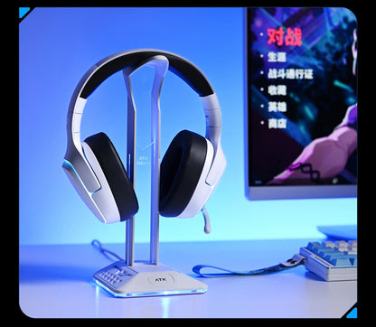 ATK N9 2.4GHz Wireless Gaming Headset with Mic for PS5 PS4 PC Mac Playstation Bluetooth Gaming Headphone with Microphone