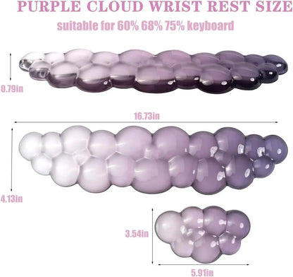 Ergonomic Cloud Silicone Wrist Rest Pad, Soft Comfort Wrist Support Cushion for Keyboard Mouse, Gaming Office Laptop PC