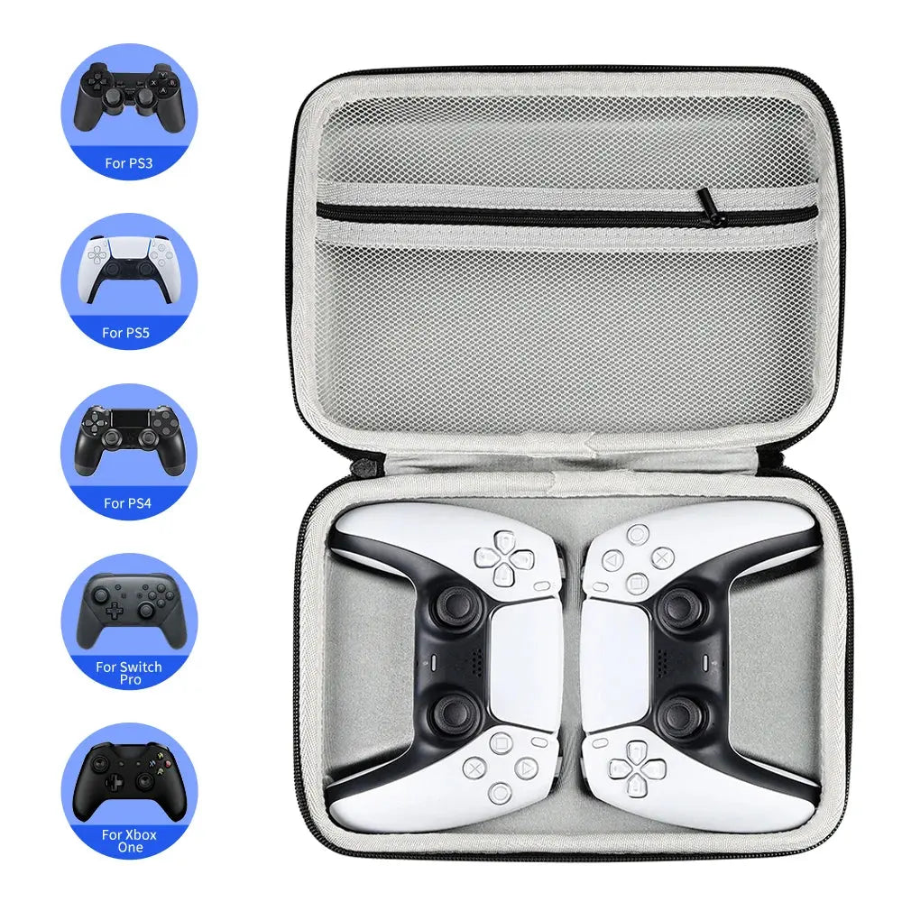 Dual Carrying Case Bag For PS5/PS4/PS3/Xbox Series Controller Portable Travel Pouch Shockproof Storage Shell For PS5 Accessories Deals 4 U  Console Accessories Deals 4 U