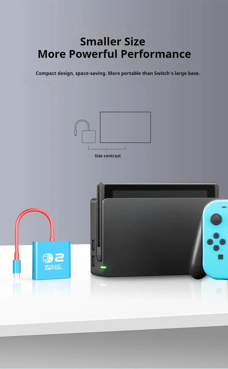 Docking Station for Nintendo Switch 2,4K 60Hz TYPE-C Hub with HDMI and USB-C 3.0 PD100W Charge Perfect for Switch 2/Switch/OLED Deals 4 U   Deals 4 U