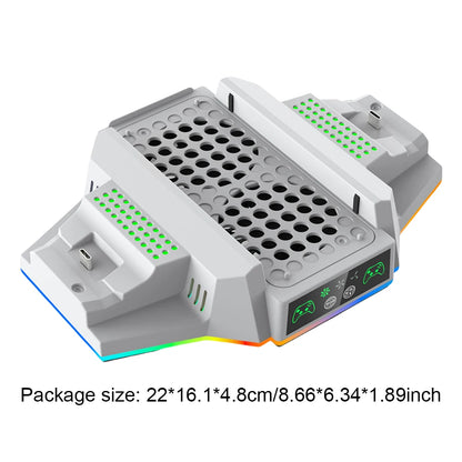 RGB Cooling Stand Charging Station Dock with USB 2.0 Port Cooling Fan & Charging Stand for Xbox Series X Console & Controller
