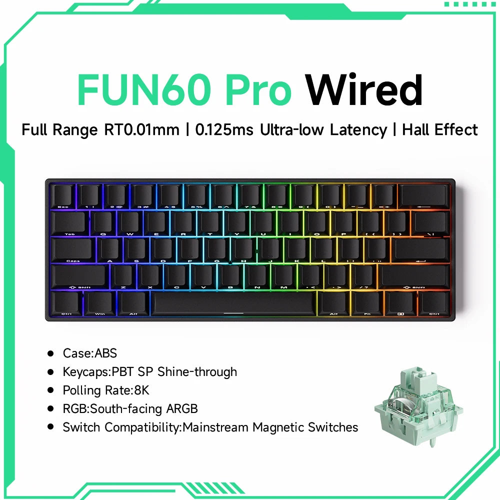 Akko MonsGeek FUN68 FUN60 PRO&MAX  HE Magnetic Keyboard 60% 65% Gaming Keyboards Rapid Trigger 8K Custom Keyboard Gamer Esports Deals 4 U   Deals 4 U