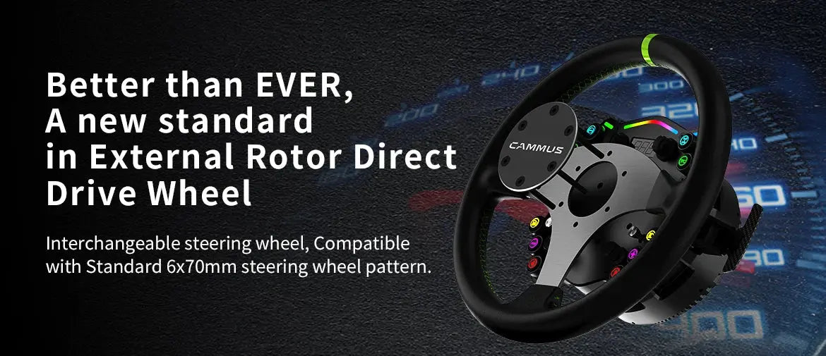 CAMMUS C12 with LC100 pedals kit C12 Direct Drive Steering Wheel Global First includes two T-shaped base flanges Deals 4 U  Gaming Accessories Deals 4 U