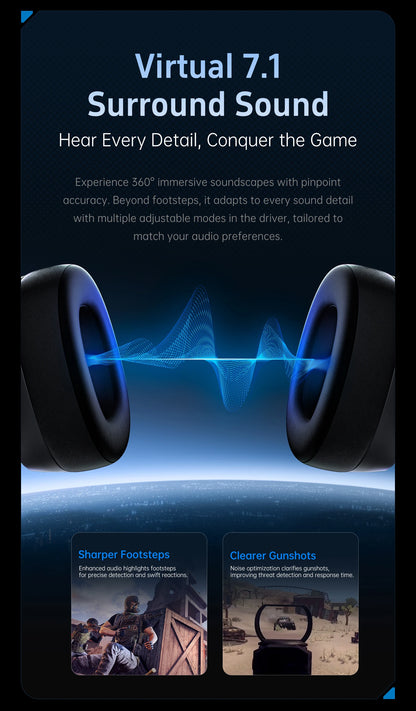 ATK N9 2.4GHz Wireless Gaming Headset with Mic for PS5 PS4 PC Mac Playstation Bluetooth Gaming Headphone with Microphone