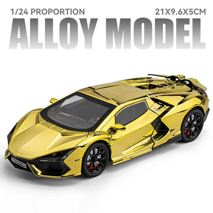 1:24 Lamborghini Revuelto With Spray Alloy Car Diecasts & Toy Vehicles Metal Toy Car Model Sound and light Collection Kids Toy Deals 4 U  Gaming Accessories Deals 4 U
