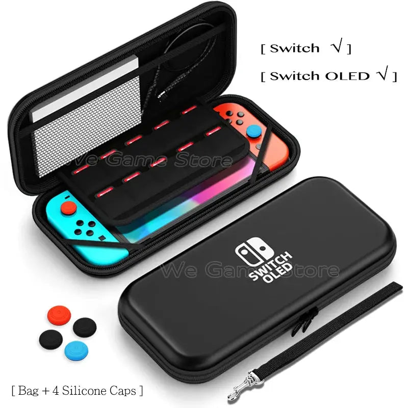 Travel Carrying Case For Nintendo Switch OLED Console Gaming Accessories High Quality Portable Storage Messenger Bag Hard Shell Deals 4 U  Console Accessories Deals 4 U