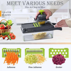 Upgraded Vegetable Chopper, Multi-Functional Easy Safe Kitchen Slicer Dicer for Fast Meal Preparation Deals 4 U   Deals 4 U