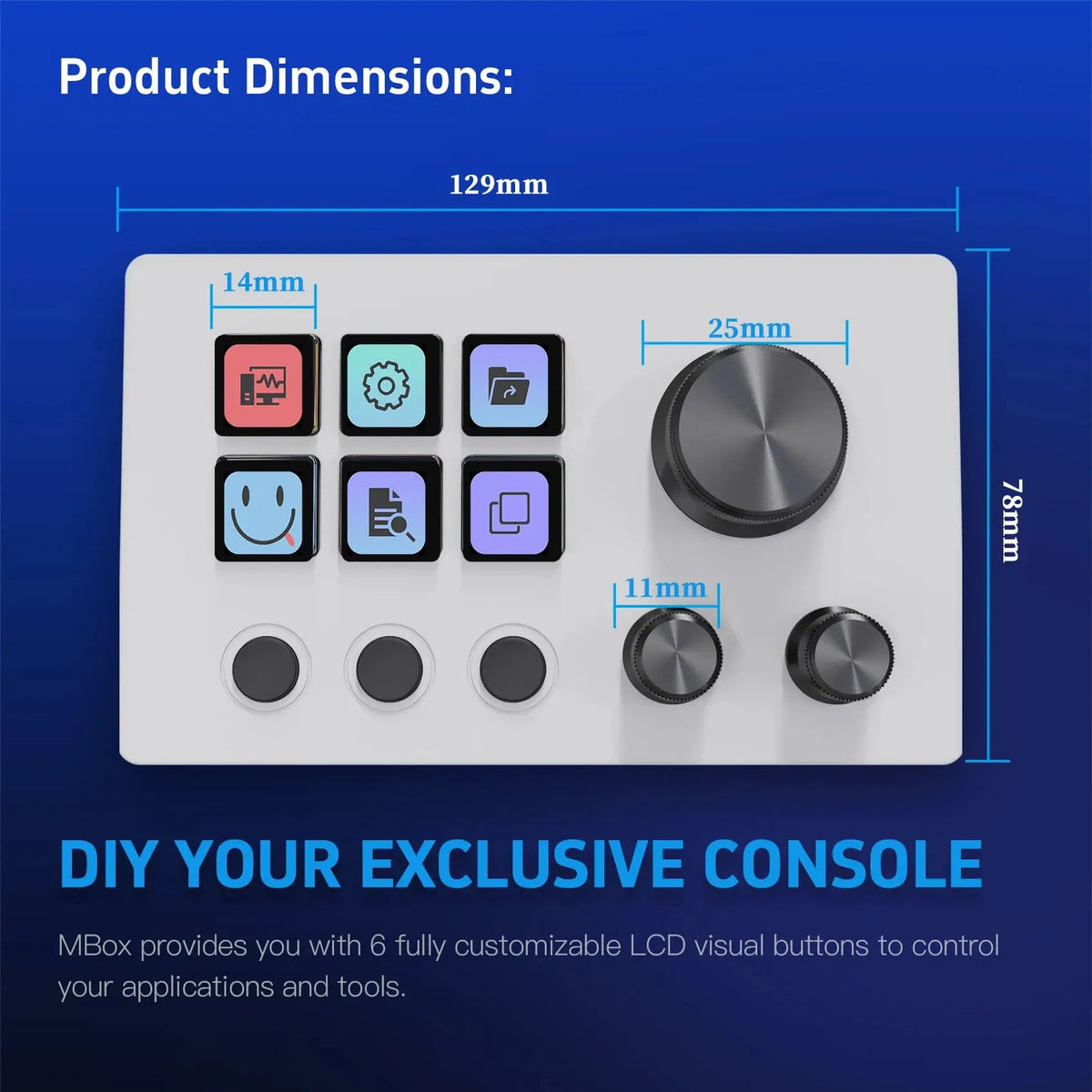 MiraBox N3 Macro Pad / Stream Deck, 6 Programmable LCD Keys, 3 Knobs, Visual Shortcuts, OBS Controller, Mac/Win Deals 4 U  Streaming Equipment Deals 4 U
