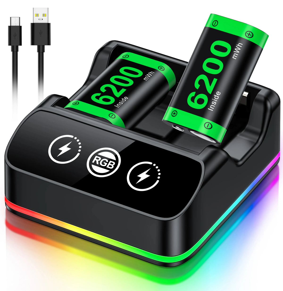 BEBONCOOL X248 2*6200 mWh Rechargable Batteries Pack For XBOX Serise S/X and XBOX ONE S/X/Elite With＆ Chaging Cable Deals 4 U  Console Accessories Deals 4 U