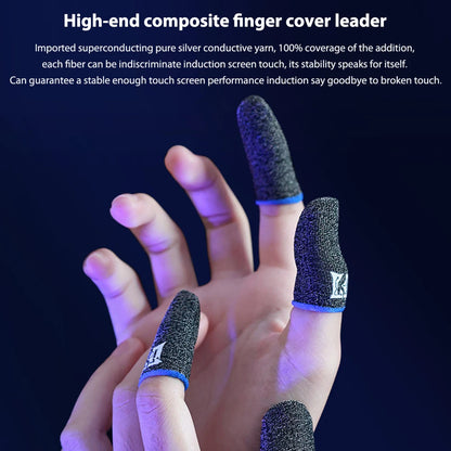 1Pair Finger Glove Fingertips Cot Sweatproof Gaming Finger Sleeves Breathable Game Controller Finger Sleeve for PUBG Mobile Game