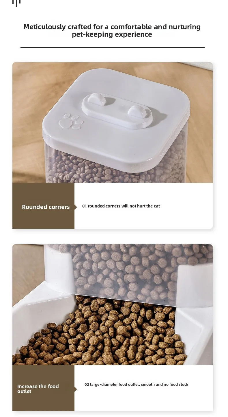 4L Large Capacity Automatic Cat Feeder & Waterer Set | Gravity Pet Food Dispenser for Cats & Dogs | BPA-Free & Non-Electric Safe Deals 4 U   Deals 4 U