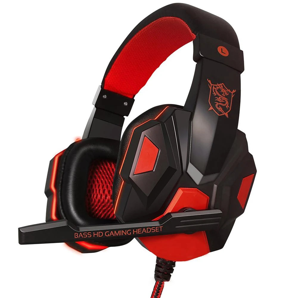 Gaming Headphones 3.5mm Wired PC Bass Stereo Gamer Headset Phone Laptop Earphone Helmet With Microphone For PS4 Xbox One Switch