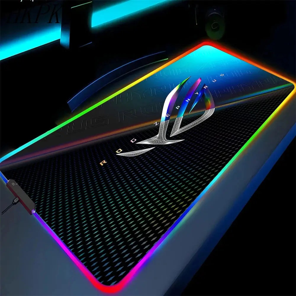 Black Mouse Pad Asus Rgb Gaming Mause Mat Anime Mats Gamer Rug Pc Xxl Cute Pads Large Game Keyboard Carpet Backlight Mousepad Deals 4 U  Gaming Accessories Deals 4 U
