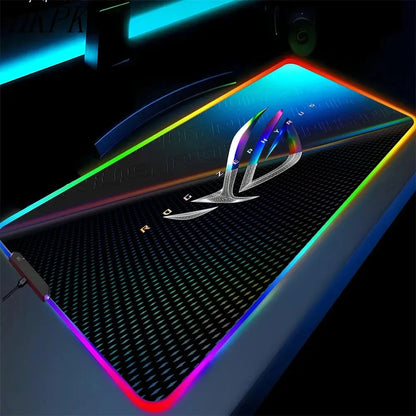 Black Mouse Pad Asus Rgb Gaming Mause Mat Anime Mats Gamer Rug Pc Xxl Cute Pads Large Game Keyboard Carpet Backlight Mousepad Deals 4 U  Gaming Accessories Deals 4 U